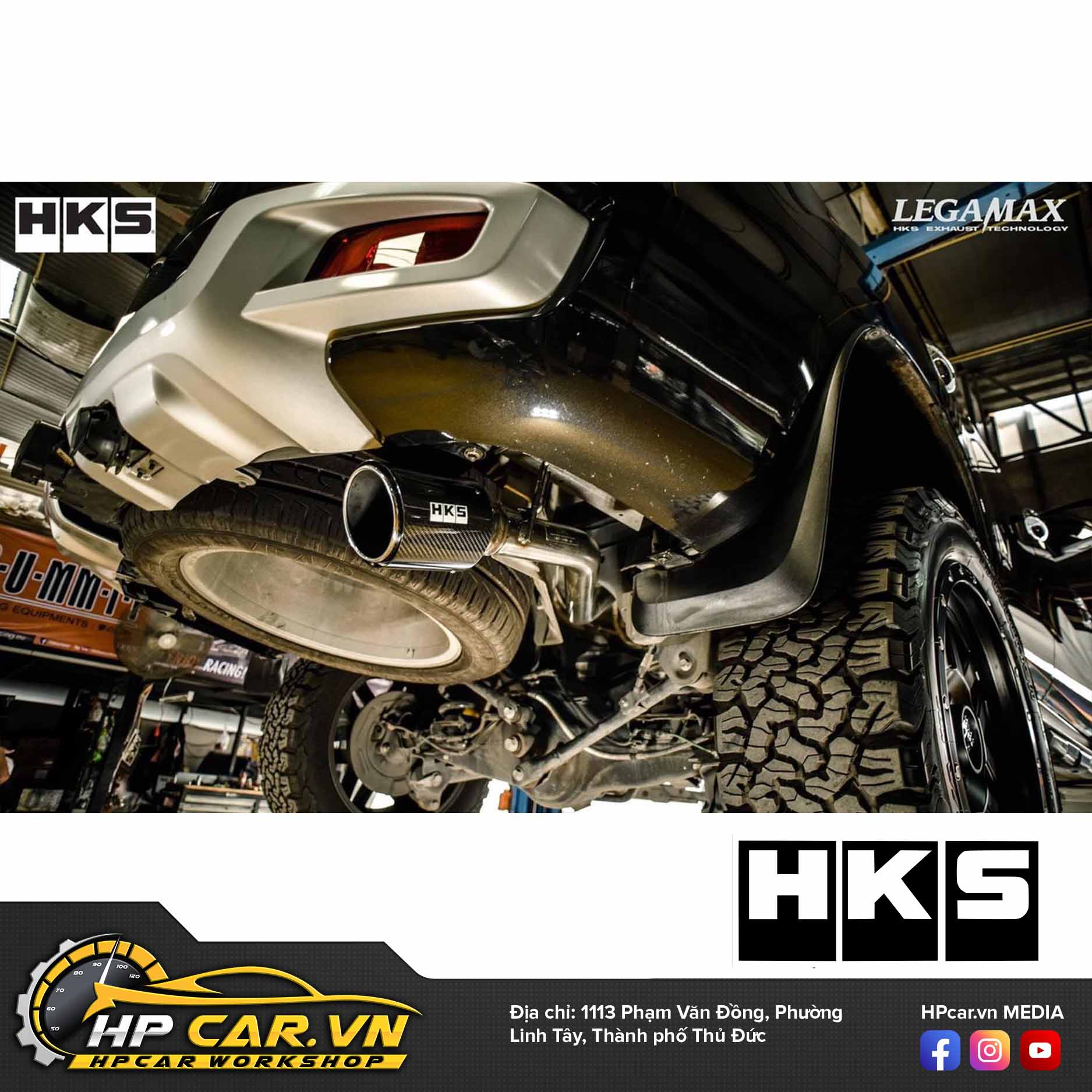 ỐNG XẢ HKS ĐUÔI CARBON CHO FORD EVEREST (2015+) 5 𝐇𝐊𝐒 𝐋𝐞𝐠𝐚𝐦𝐚𝐱 𝐜𝐚𝐫𝐛𝐨𝐧 𝐭𝐢𝐩 FORD everest