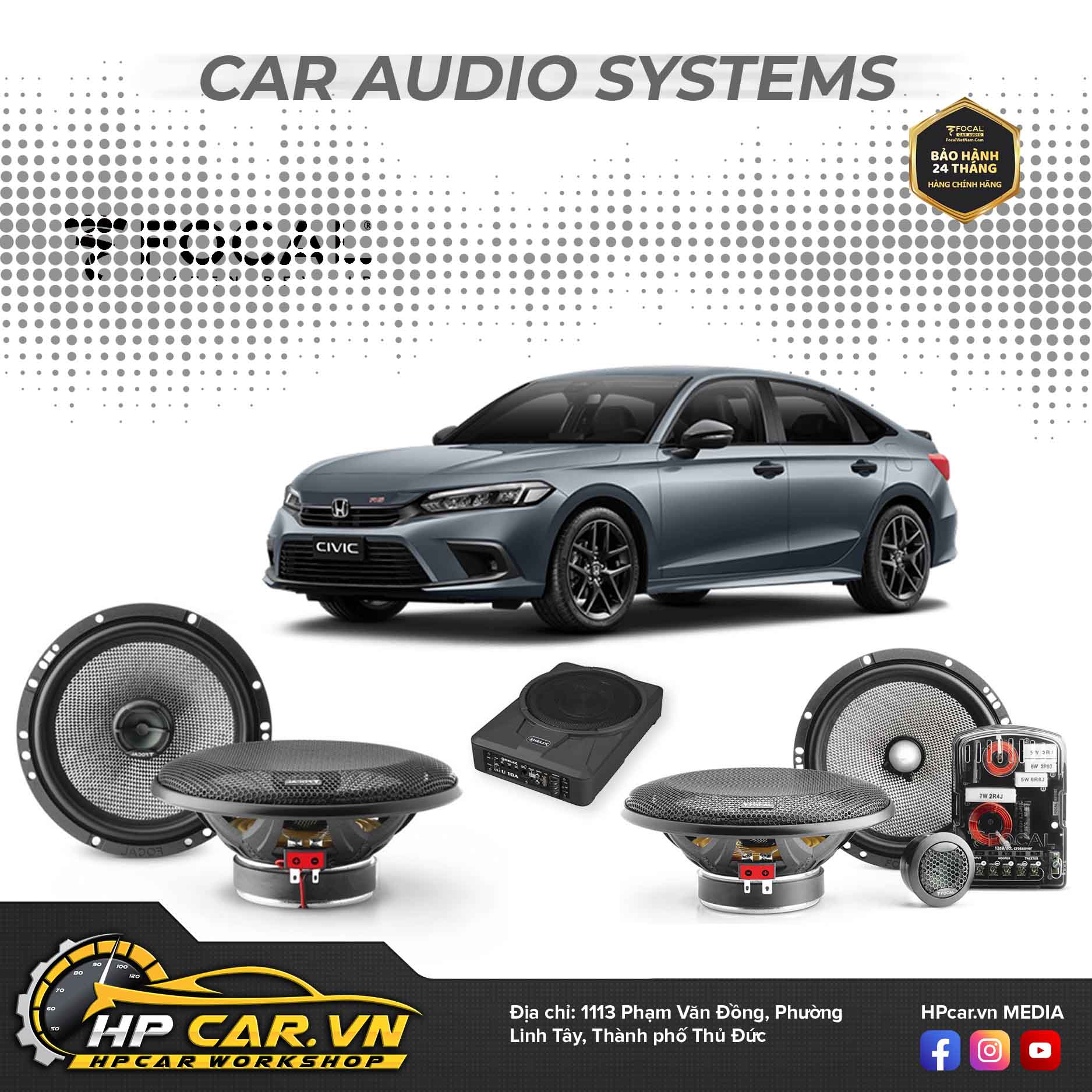 Cấu hình âm thanh xe hơi Focal 165 AS/ 165 AC/ Helix U10A 3 165AS 165AC U 10A 1