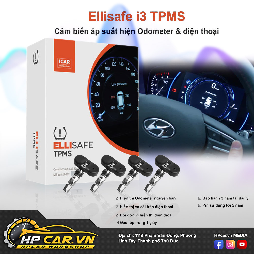 Cảm biến áp suất lốp theo xe Ellisafe i3 (Hiển thị ODO) quản lý bằng điện thoại 6 Cam Bien Ap Suat Lop Theo Xe ELLISAFE I3 Hien Thi ODO Quan Ly Bang Dien Thoai 2