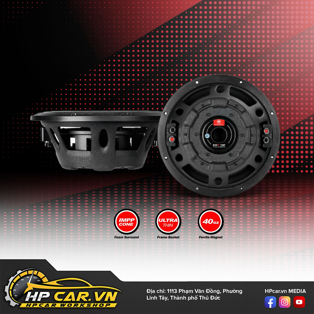 Loa siêu trầm Euphoria Subwoofer (10in EW7 10F) 4 EW7 10F SLIMLINE SUBWOOFER 10 1