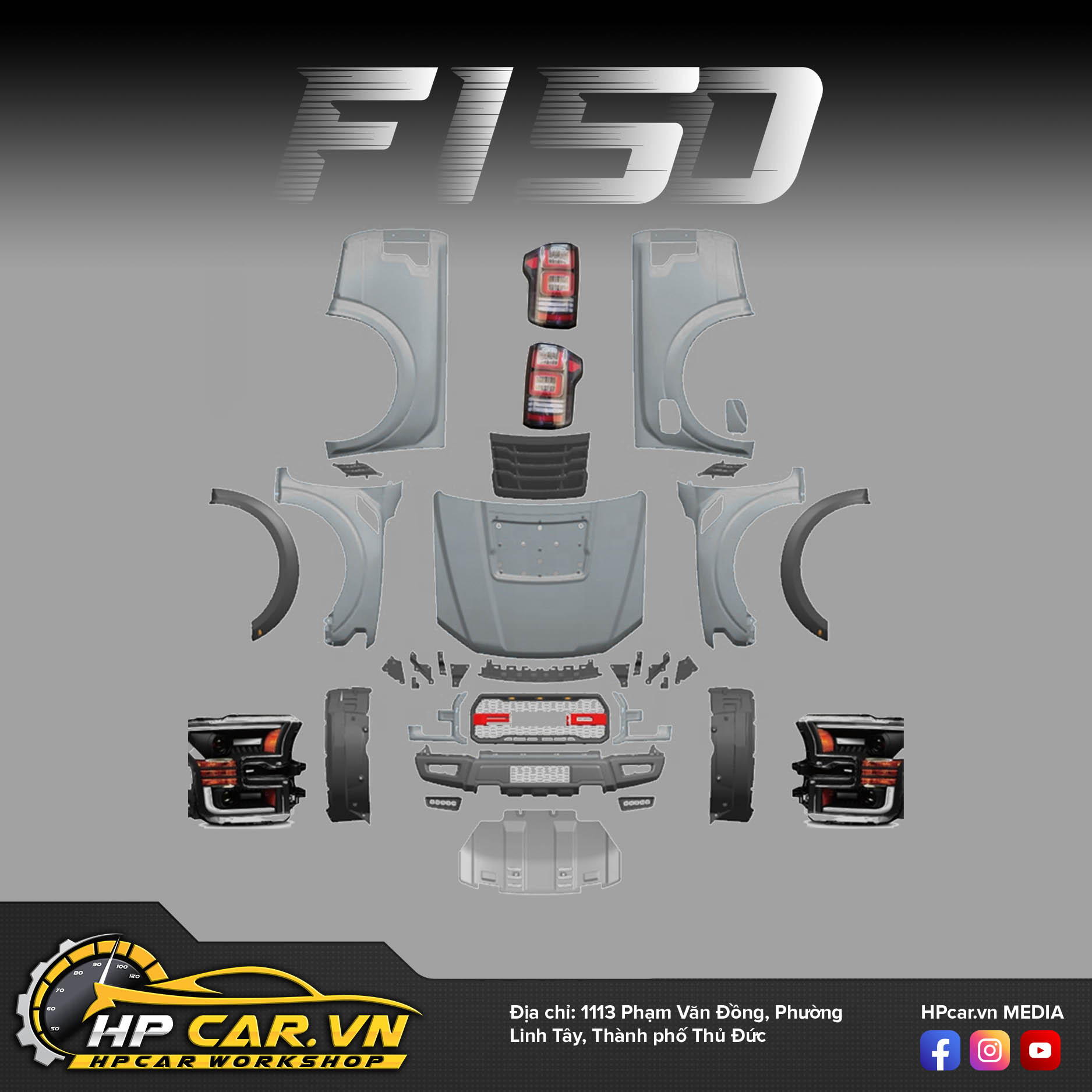 BỘ WIDE BODYKIT FULL RANGER NÂNG CẤP F150 3 RANGER UP F150 1