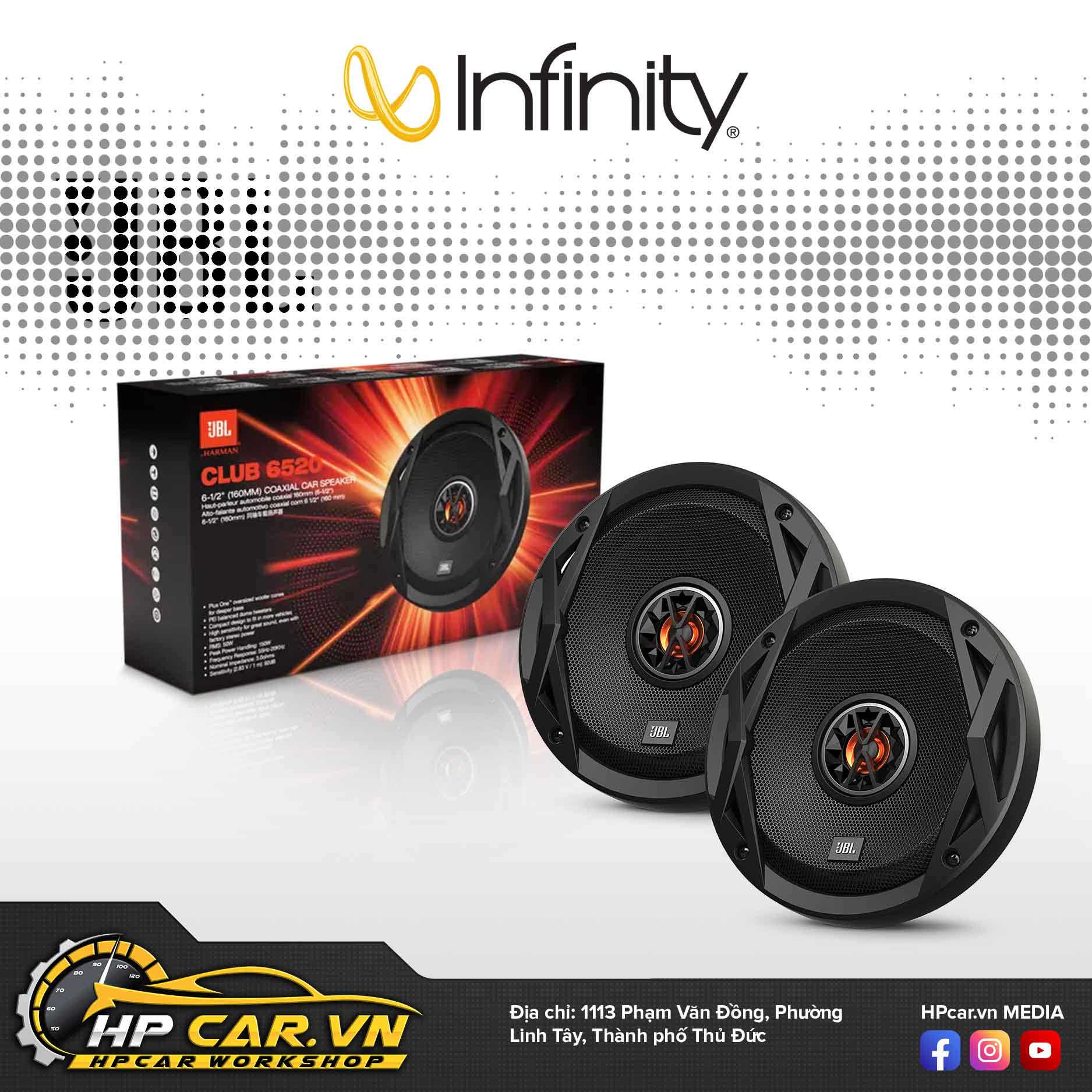 Loa cánh JBL 6520 CLUB 16cm 3 club 6520