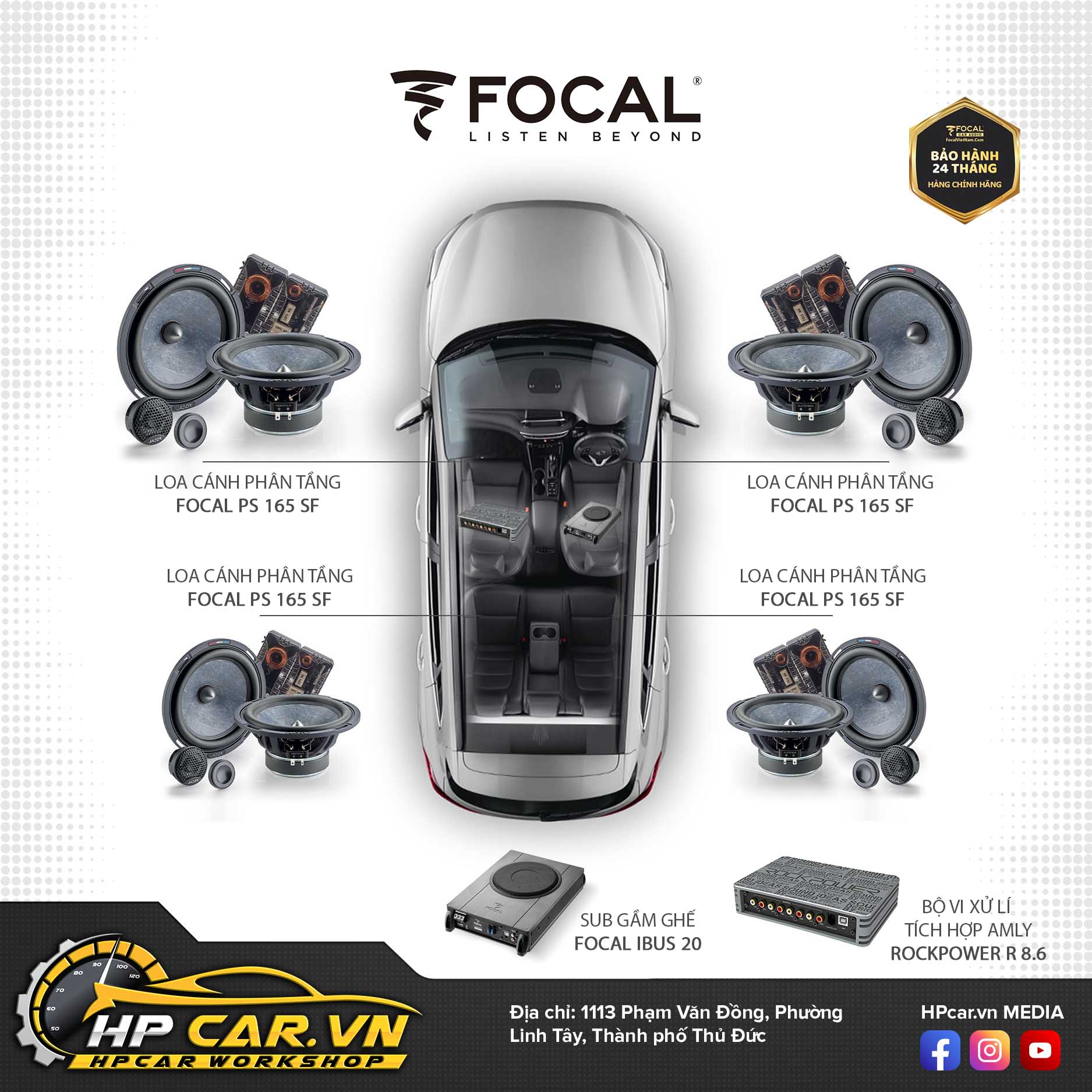 Cấu hình âm thanh xe hơi Focal PS 165 SF/ IBUS 20/ R8.6 4 ps 165 sf ibus 20 1