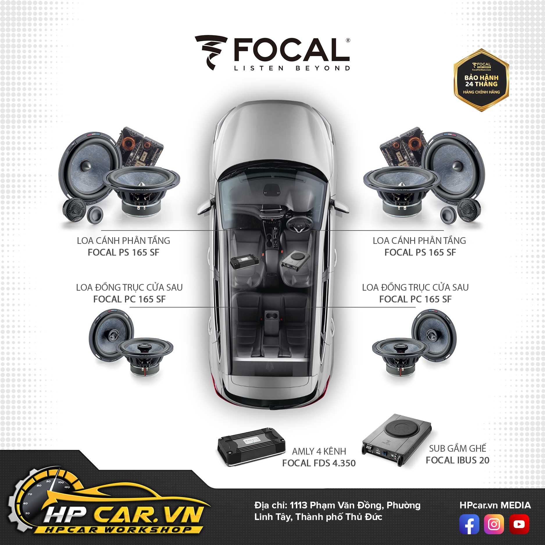 Cấu hình âm thanh xe hơi Focal PS 165 SF/PC 165 SF/IBUS 20/FDS 4.350 4 ps 165 sf pc165 sf ibus fds 4.350 1