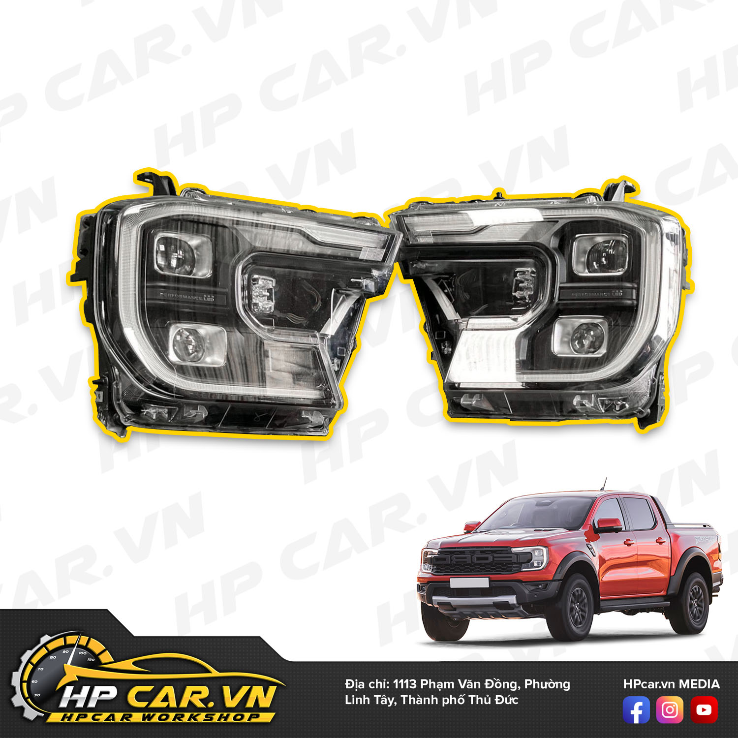 ĐÈN PHA BI LED FORD RANGER 2023 3 den pha bi led ford ranger 2023