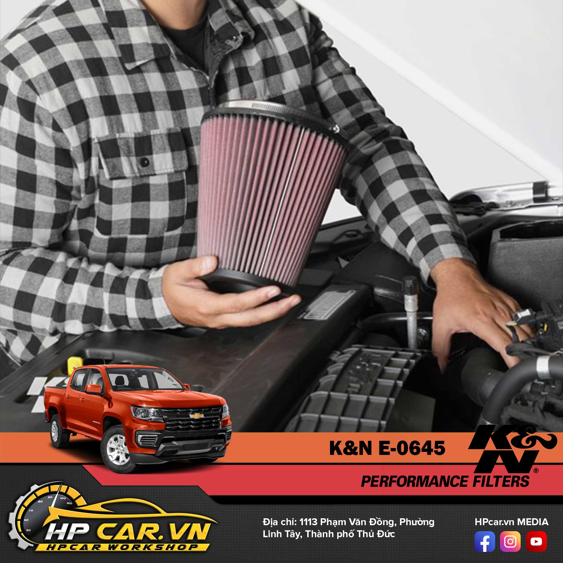 LỌC GIÓ K&N E-0645 CHO CHEVROLET COLORADO 6 loc gio k n e 0645 cho chevrolet colorado 2