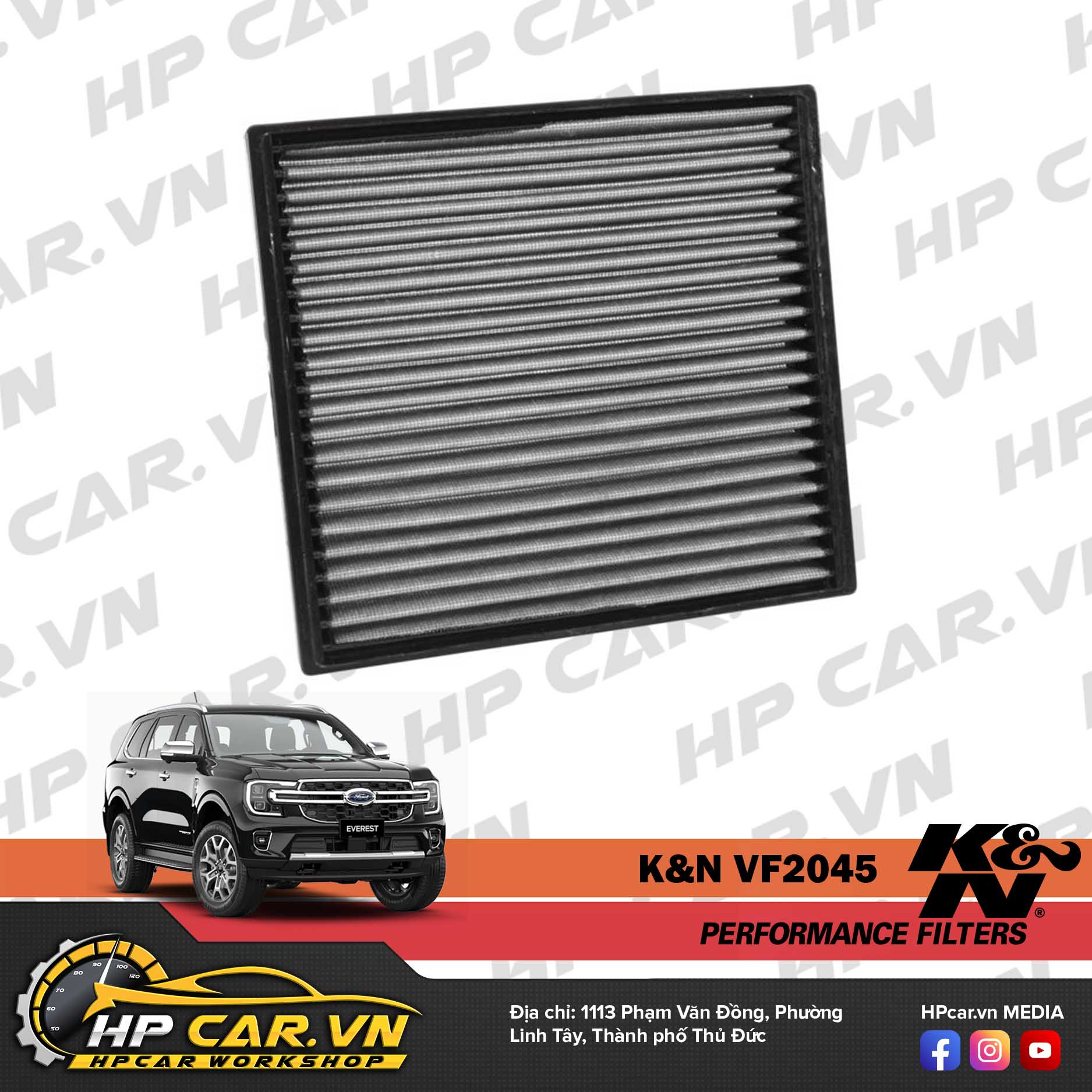 LỌC GIÓ MÁY LẠNH K&N VF2045 CABIN AIR FILTER CHO FORD RANGER – EVEREST 6 uu diem loc gio may lanh k&n vf2045 cabin air filter cho ford ranger - everest