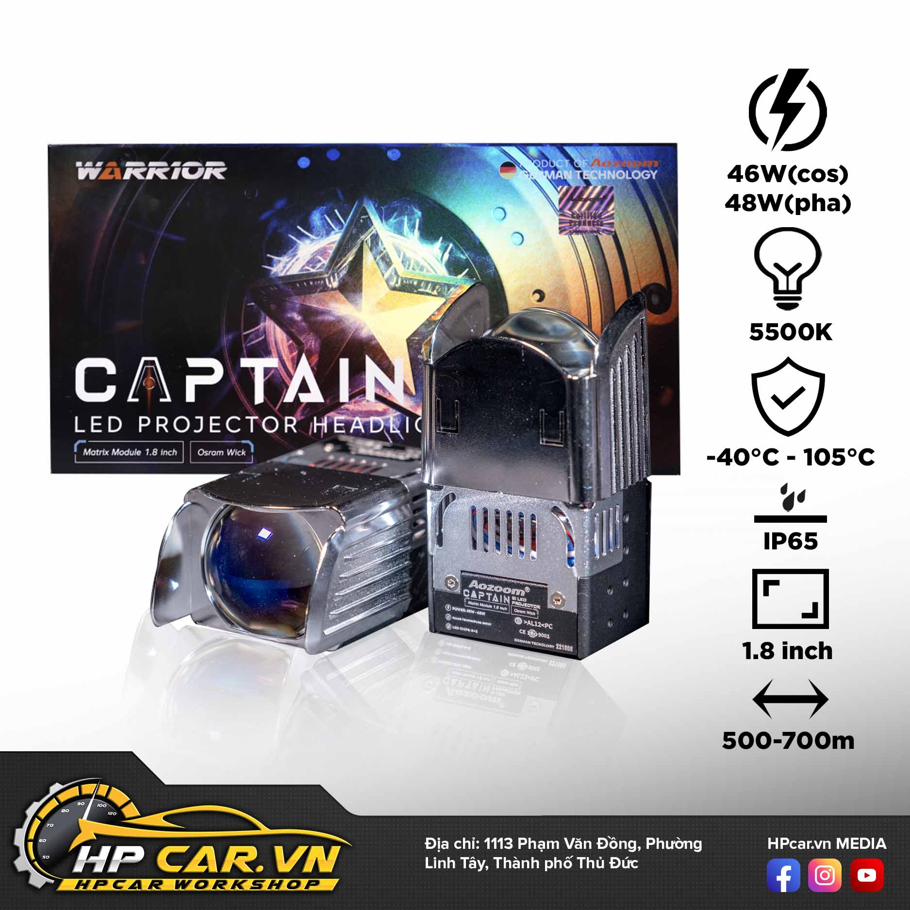 BI LED CAPTAIN 1.8 INCH 3 bi led captain 1.8 inch