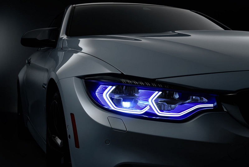 Độ xe BMW 2 den led o to bmw chinh hang