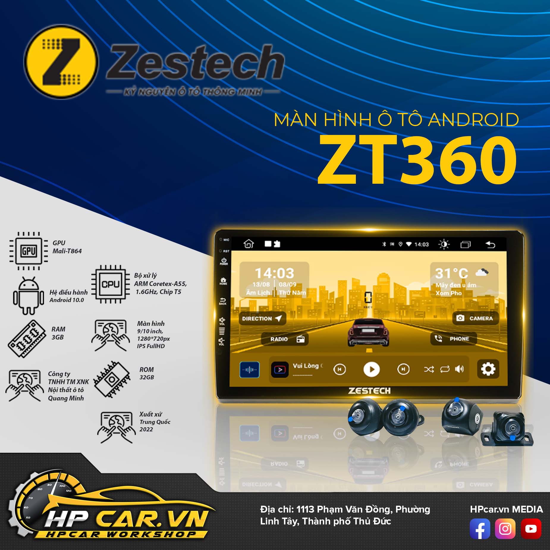 ZESTECH ZT360 4 camera hành trình ZESTECH ZT360