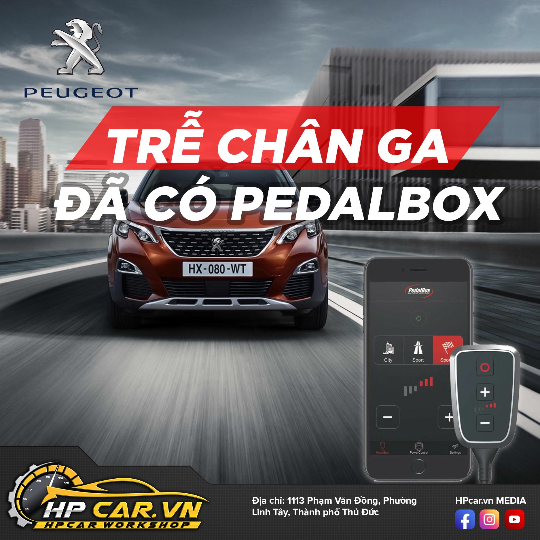 CHÍP CHÂN GA PEDALBOX DÒNG XE PEUGEOT 6 CHÍP CHÂN GA PEDALBOX DÒNG XE PEUGEOT