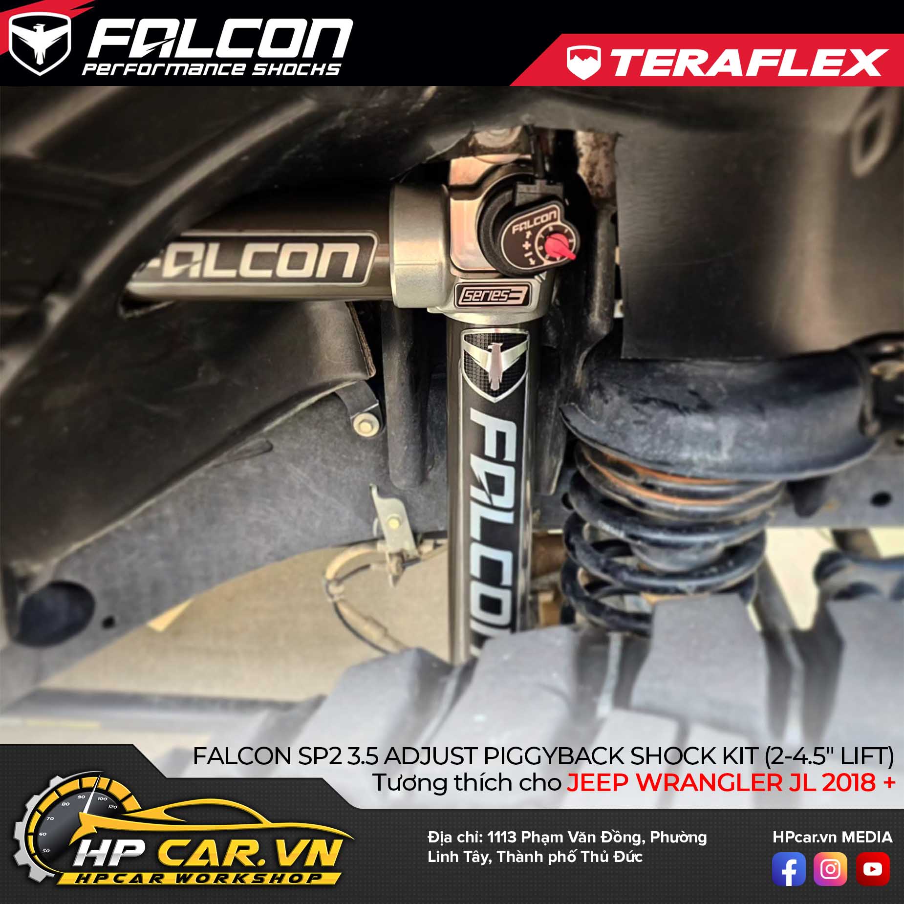 FALCON SP2 3.5 ADAPT PIGGYBACK CHO JEEP WRANGLER JL (2-4.5” LIFT) 5 FALCON SP2 3.5 ADAPT PIGGYBACK CHO JEEP WRANGLER JL (2-4.5” LIFT)