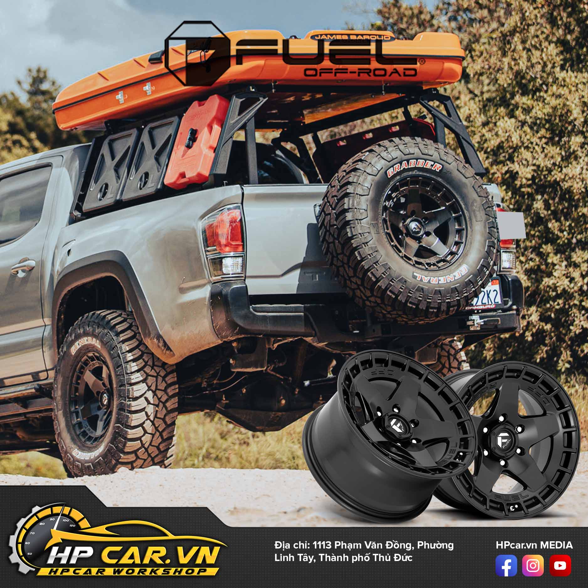 FUEL WARP D734 17×9 6×139.7 ET-12 7 FUEL WARP D734