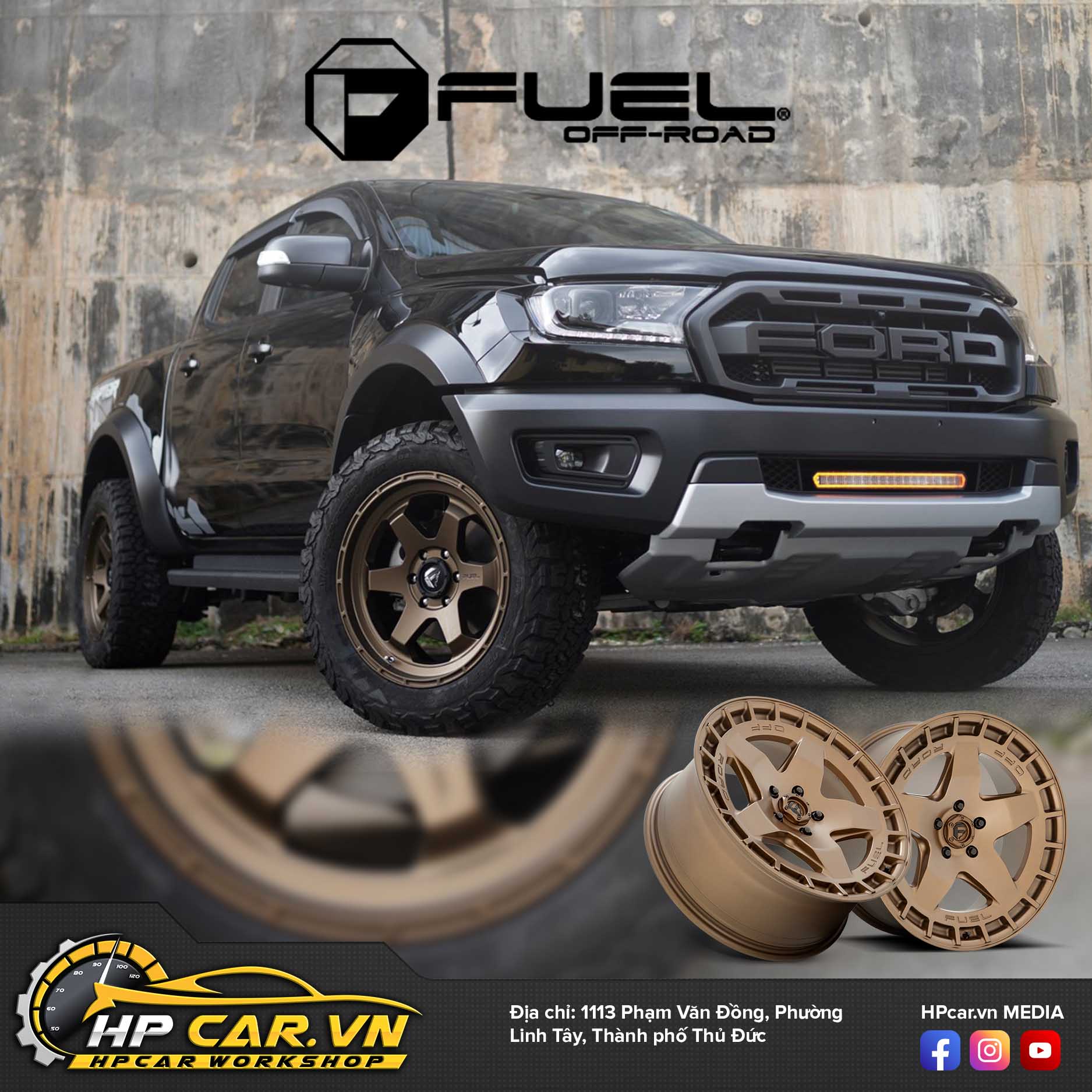 FUEL WARP D735 17×9 6×139.7 ET-12 5 FUEL WARP D735