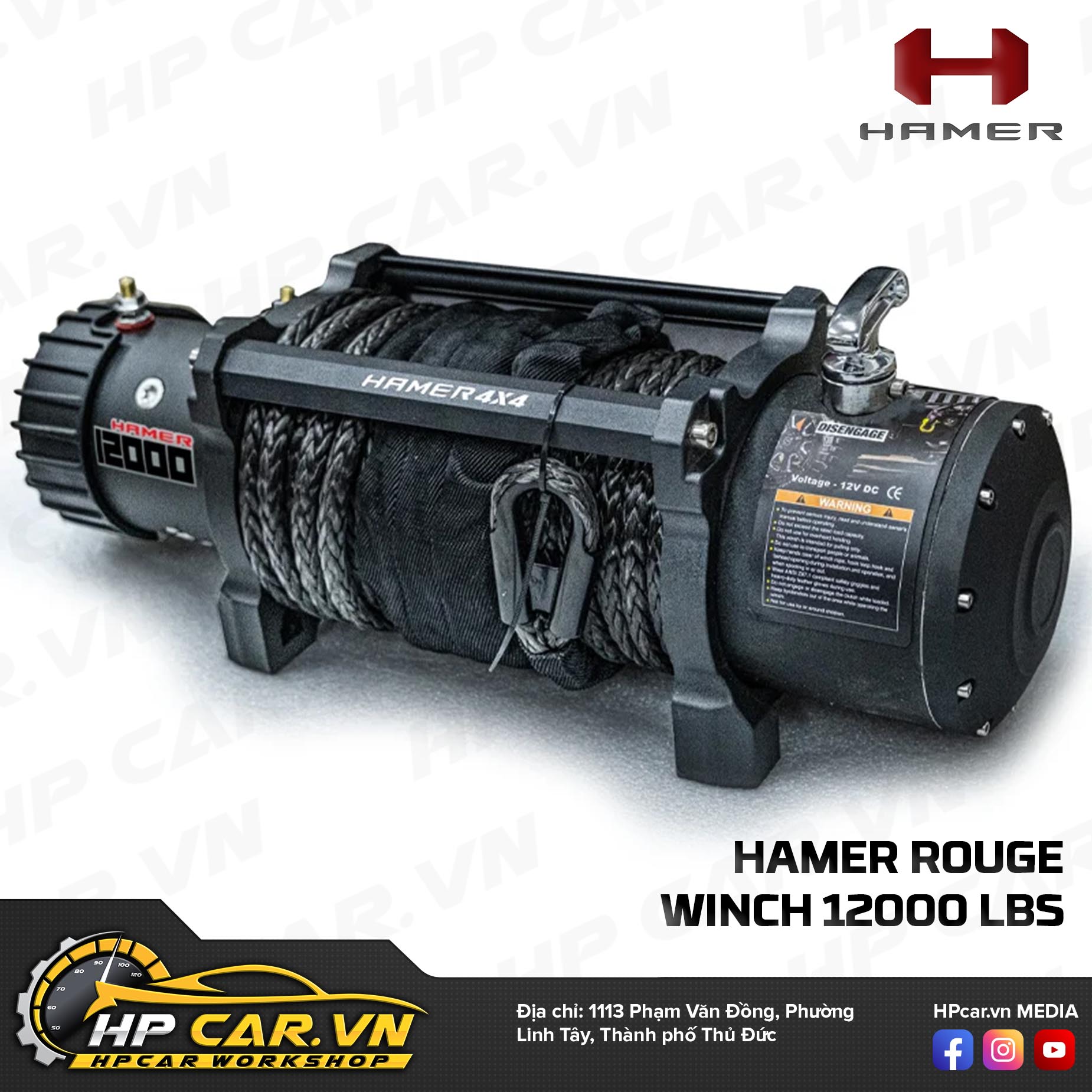 HAMER ROUGE WINCH 12000 LBS 3 HAMER ROUGE WINCH 12000 LBS