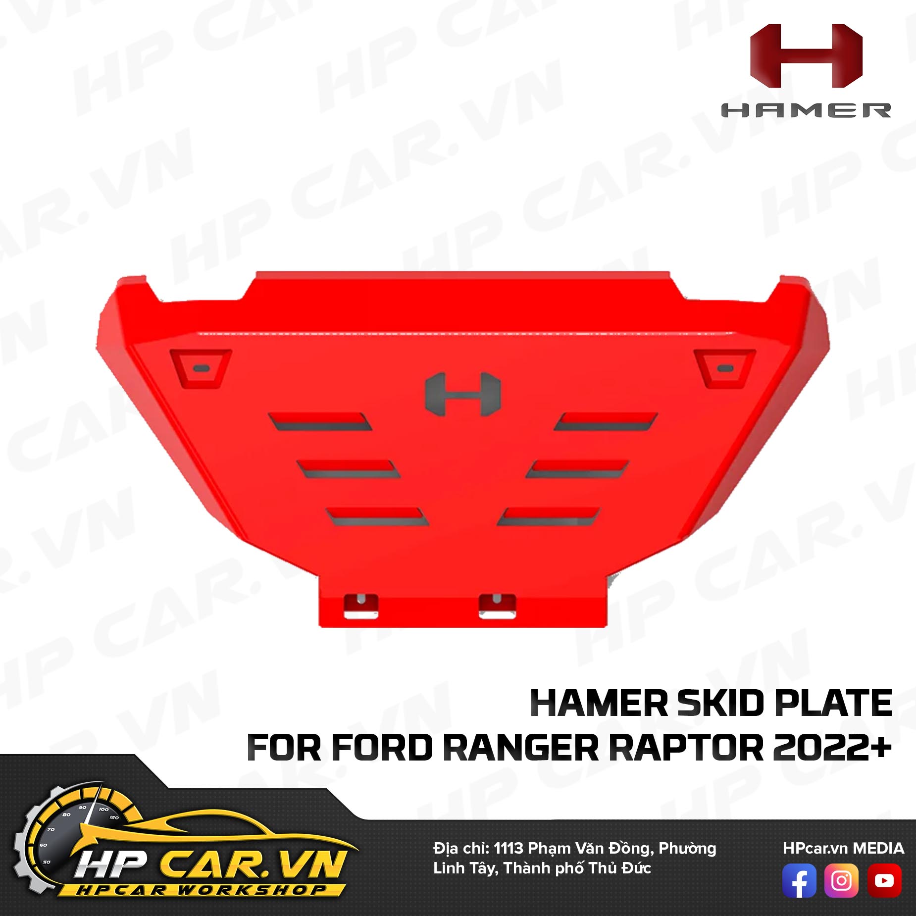 HAMER SKID PLATE FOR FORD RANGER RAPTOR 2022+ 4 HAMER SKID PLATE FOR FORD RANGER RAPTOR 2022+
