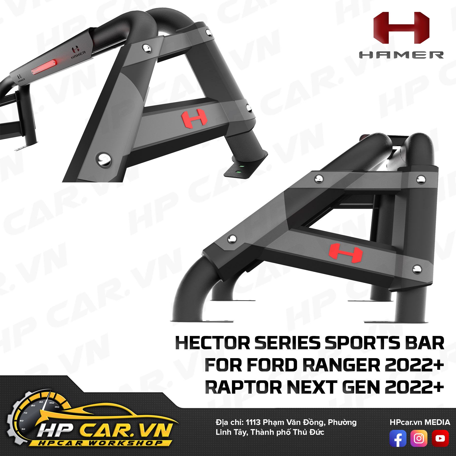 HECTOR SERIES SPORTS BAR FOR FORD RANGER 2022- RAPTOR NEXT GEN 2022 6 HECTOR SERIES SPORTS BAR FOR FORD RANGER 2022- RAPTOR NEXT GEN 2022
