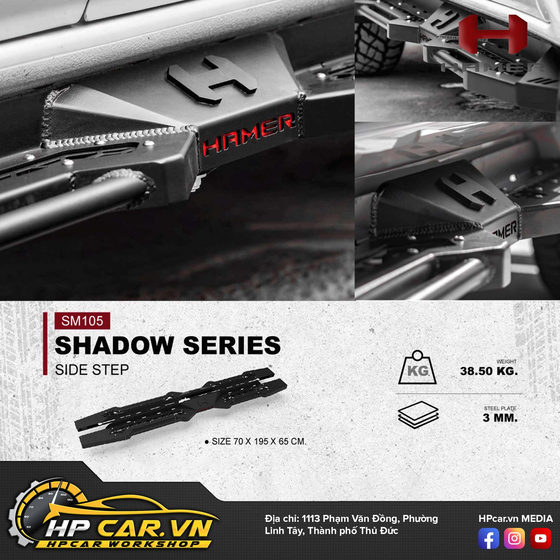 Bệ bước chân SM105 SHADOW SERIES FOR FORD RANGER NEXT GEN 2022+ 4 lap dat be buoc chan sm105 shadow series for ford ranger next gen 2022 1