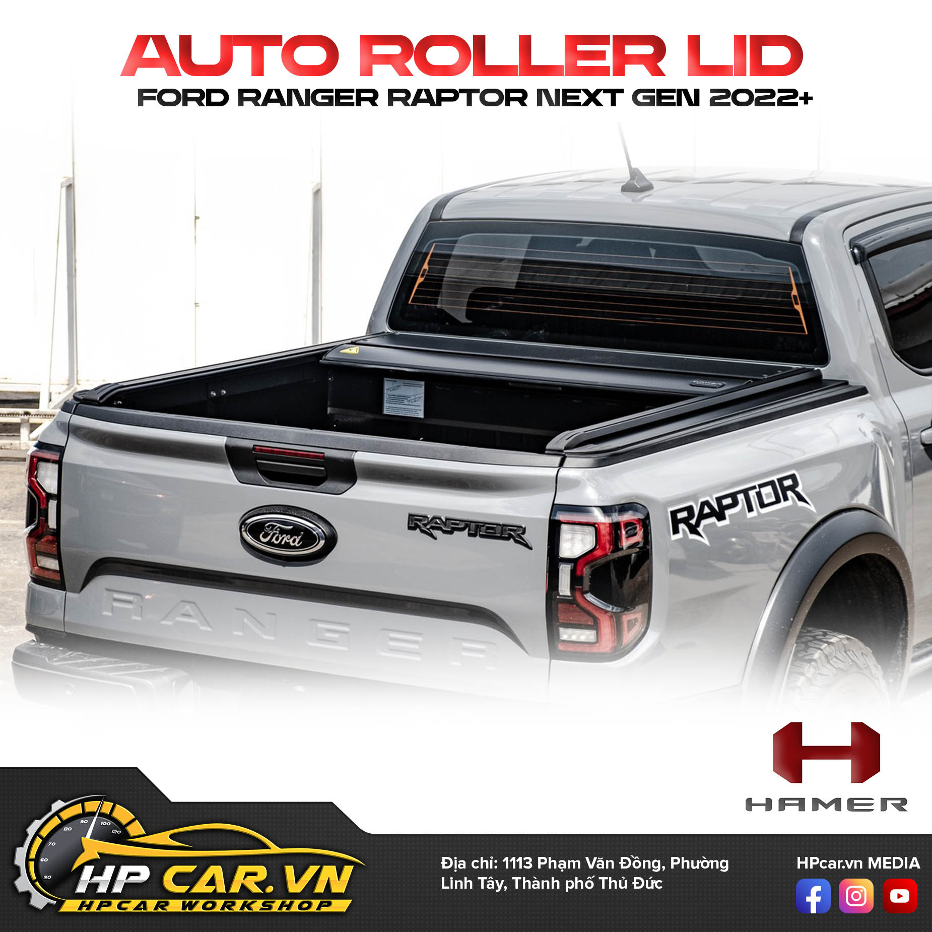 NẮP THÙNG AUTO ROLLER LID FORD RAPTOR NEXT GEN 2022+ 5 NẮP THÙNG AUTO ROLLER LID FORD RAPTOR NEXT GEN 2022+