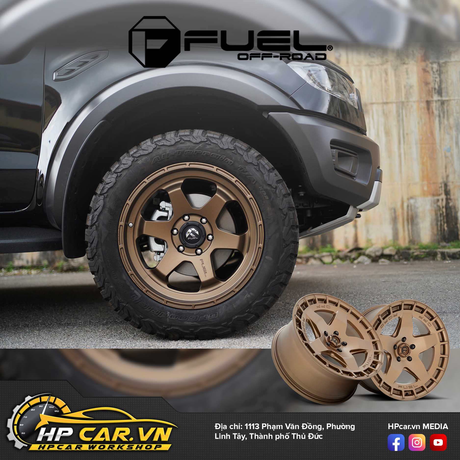 FUEL WARP D735 17×9 6×139.7 ET-12 6 FUEL WARP D735