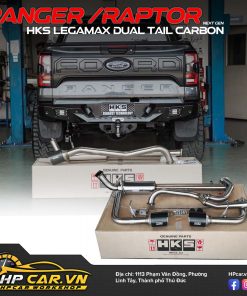 ỐNG XẢ HKS LEGAMAX CARBON DUAL TAIL FORD RANGER - RAPTOR NEXT GEN 11 ong xa hks legamax carbon dual tail