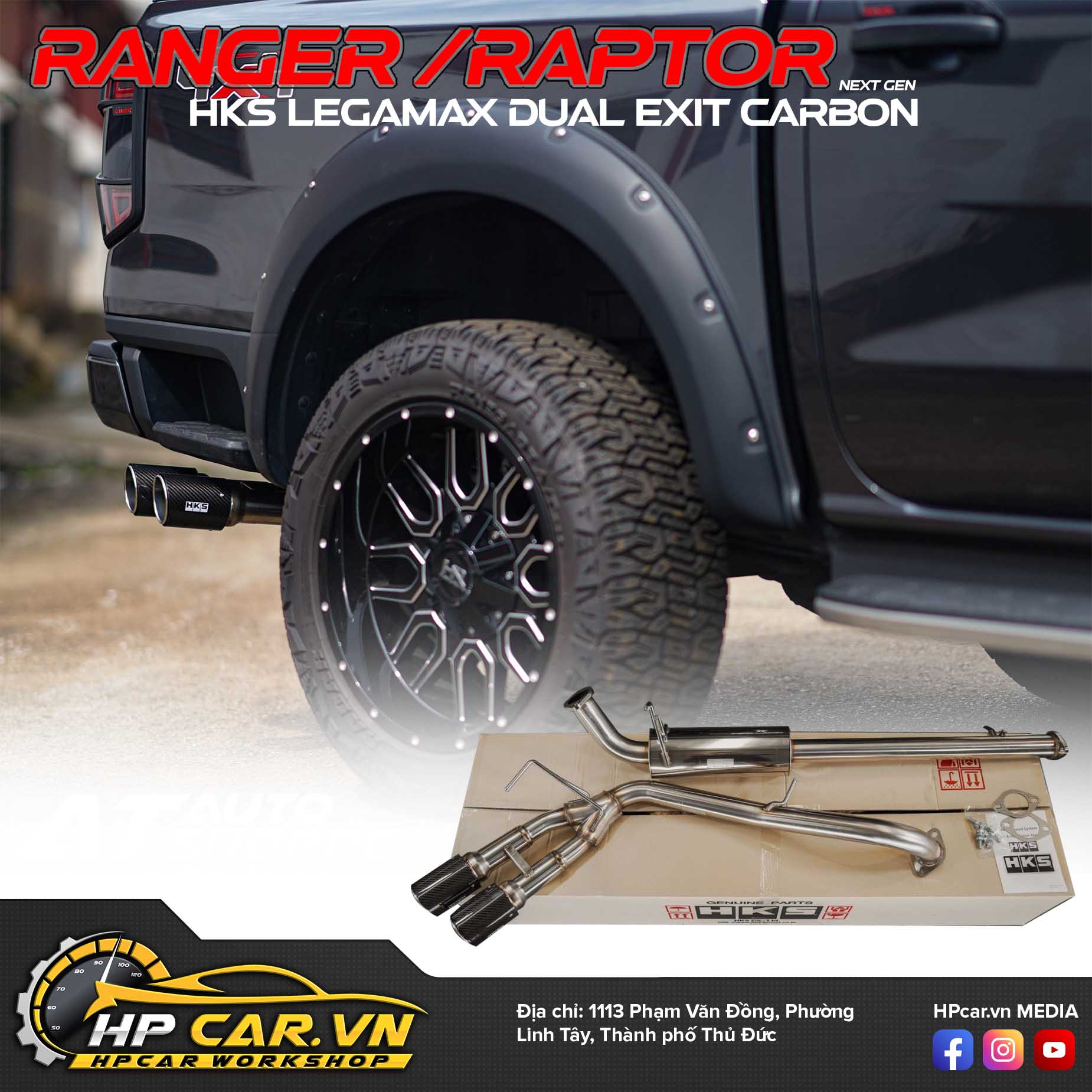 ỐNG XẢ HKS LEGAMAX DUAL EXIT FORD RANGER - RAPTOR NEXT GEN 8 ỐNG XẢ HKS LEGAMAX DUAL EXIT FORD RANGER - RAPTOR NEXT GEN