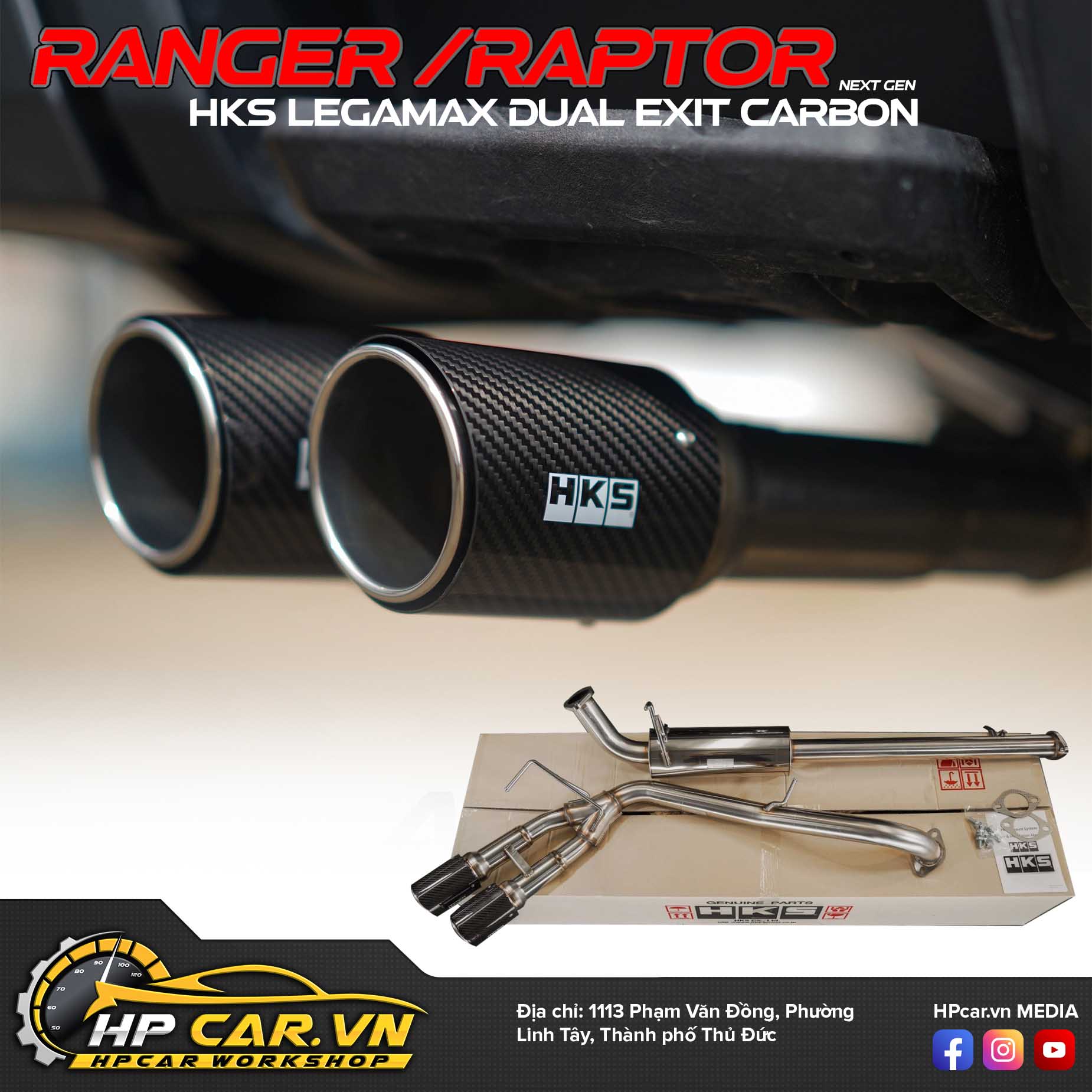 ỐNG XẢ HKS LEGAMAX DUAL EXIT FORD RANGER - RAPTOR NEXT GEN 7 ỐNG XẢ HKS LEGAMAX DUAL EXIT FORD RANGER - RAPTOR NEXT GEN