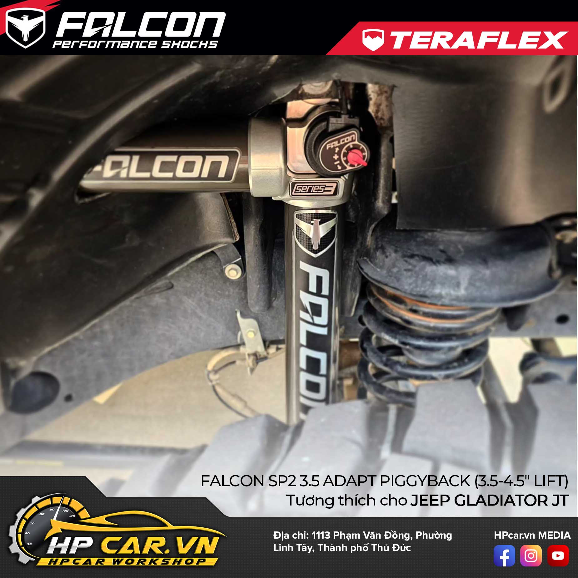 PHUỘC THÍCH ỨNG FALCON SP2 3.5 ADAPT PIGGYBACK CHO JEEP GLADIATOR JT (3.5-4.5” LIFT) 8 phuoc thich ung falcon sp2 3 5 adapt piggyback cho jeep gladiator jt 3 5 4 5 lift