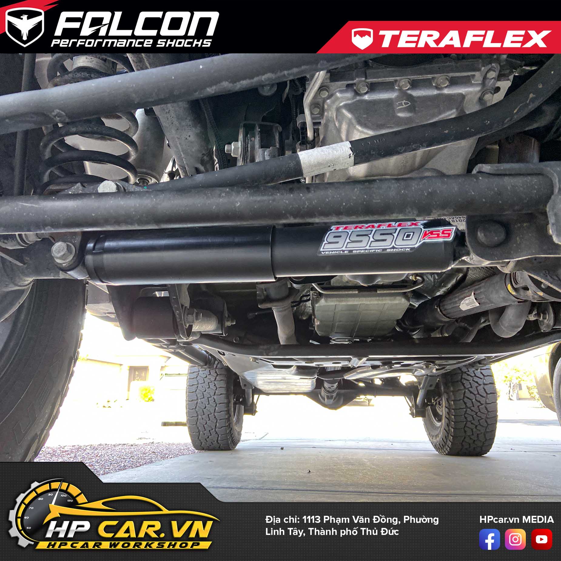 PHUỘC TRỢ LỰC LÁI TERAFLEX 9550 VSS STEERING STABILIZER – STOCK TIE ROD (0-6” LIFT) 5 PHUỘC TRỢ LỰC LÁI TERAFLEX 9550 VSS STEERING STABILIZER – STOCK TIE ROD (0-6” LIFT)