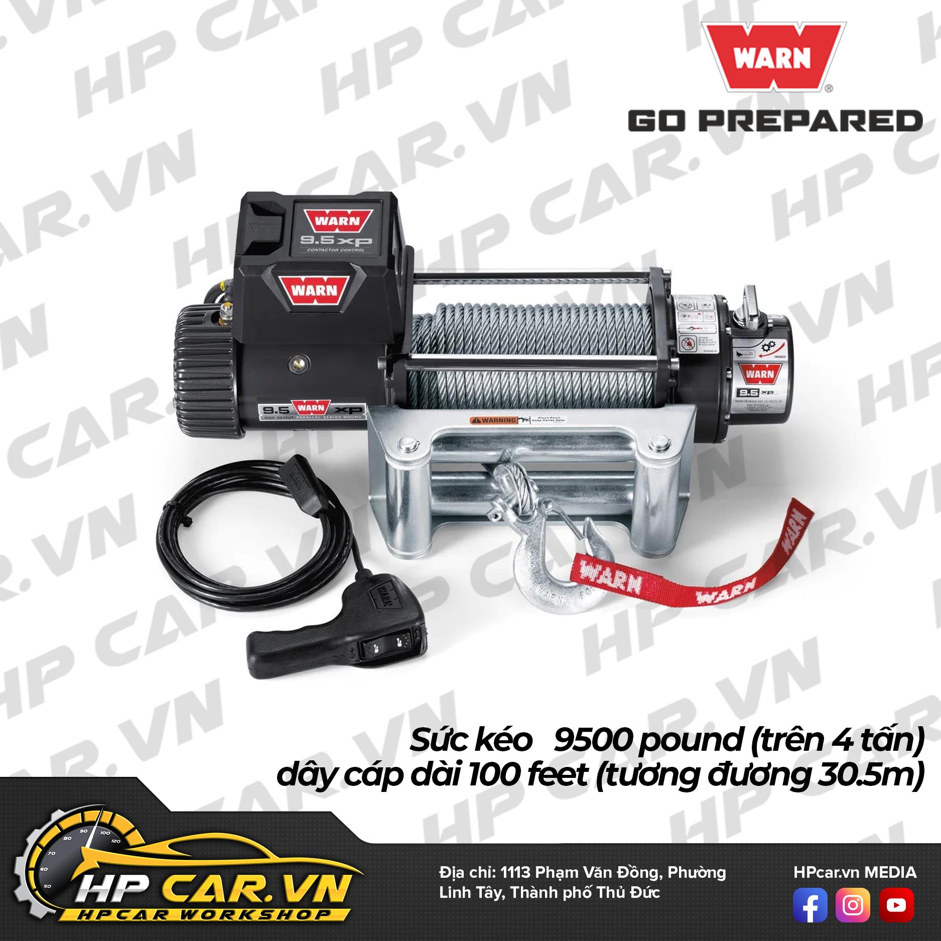 Tời điện Warn 9.5 XP 4 Tời điện Warn 9.5 XP