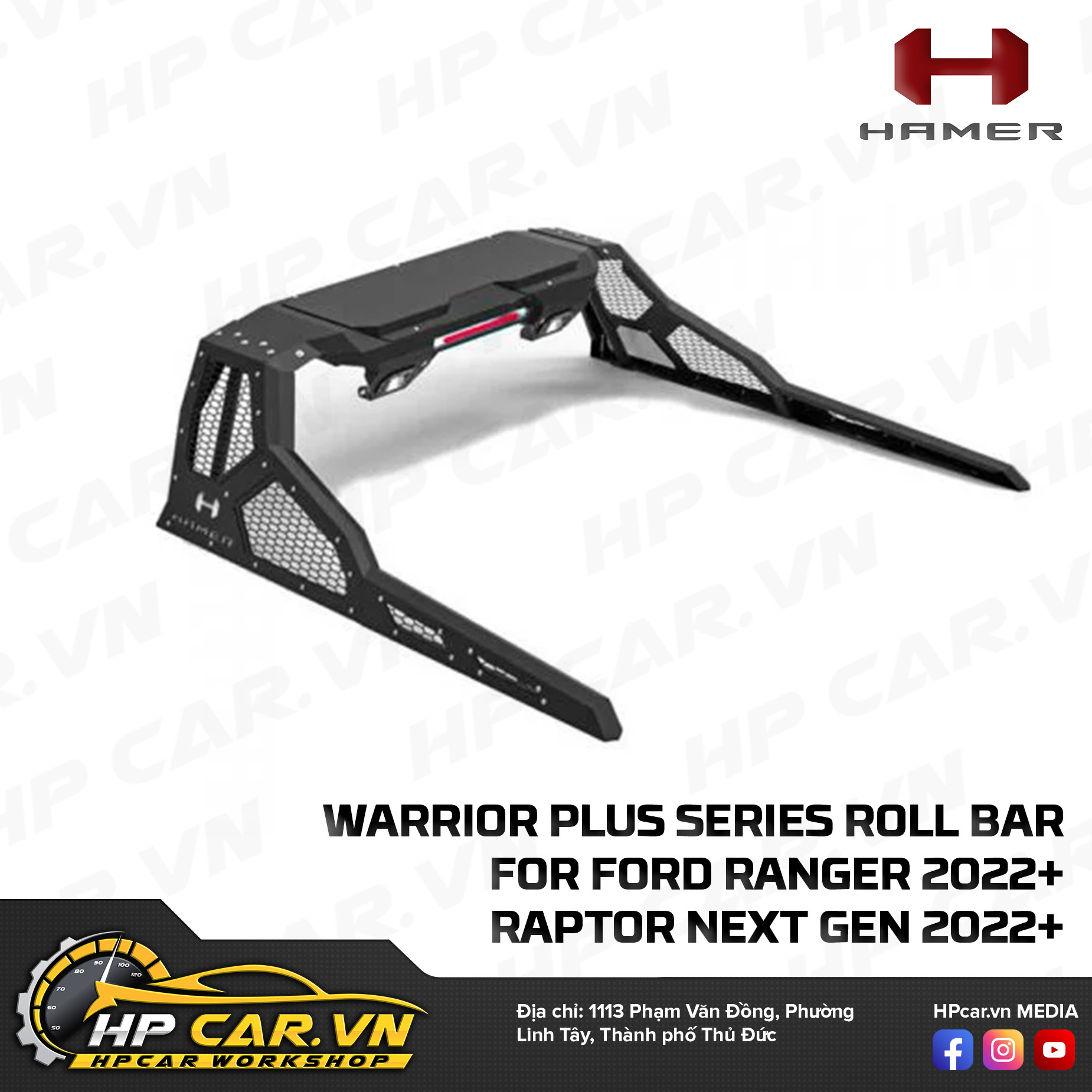 WARRIOR PLUS SERIES ROLL BAR FOR FORD RANGER 2022 - RAPTOR NEXT GEN 2022 4 WARRIOR PLUS SERIES ROLL BAR FOR FORD RANGER 2022- RAPTOR NEXT GEN 2022
